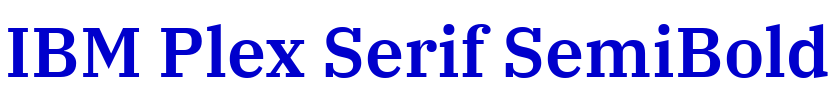 IBM Plex Serif SemiBold 字体